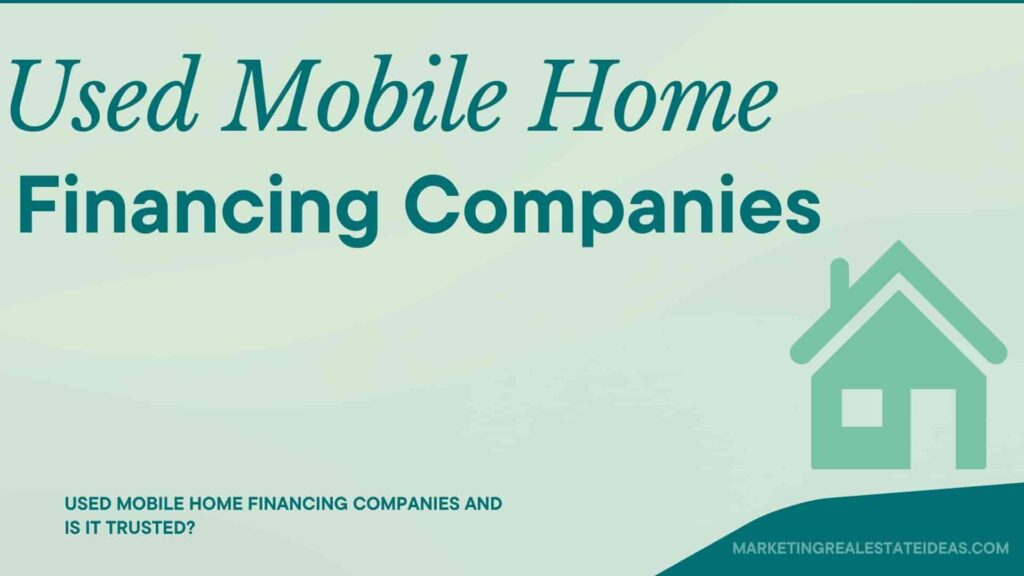 Used Mobile Home Financing Companies